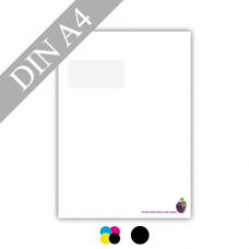 Briefpapier | 80g Recyclingpapier weiss | DIN A4 | 4/1-farbig